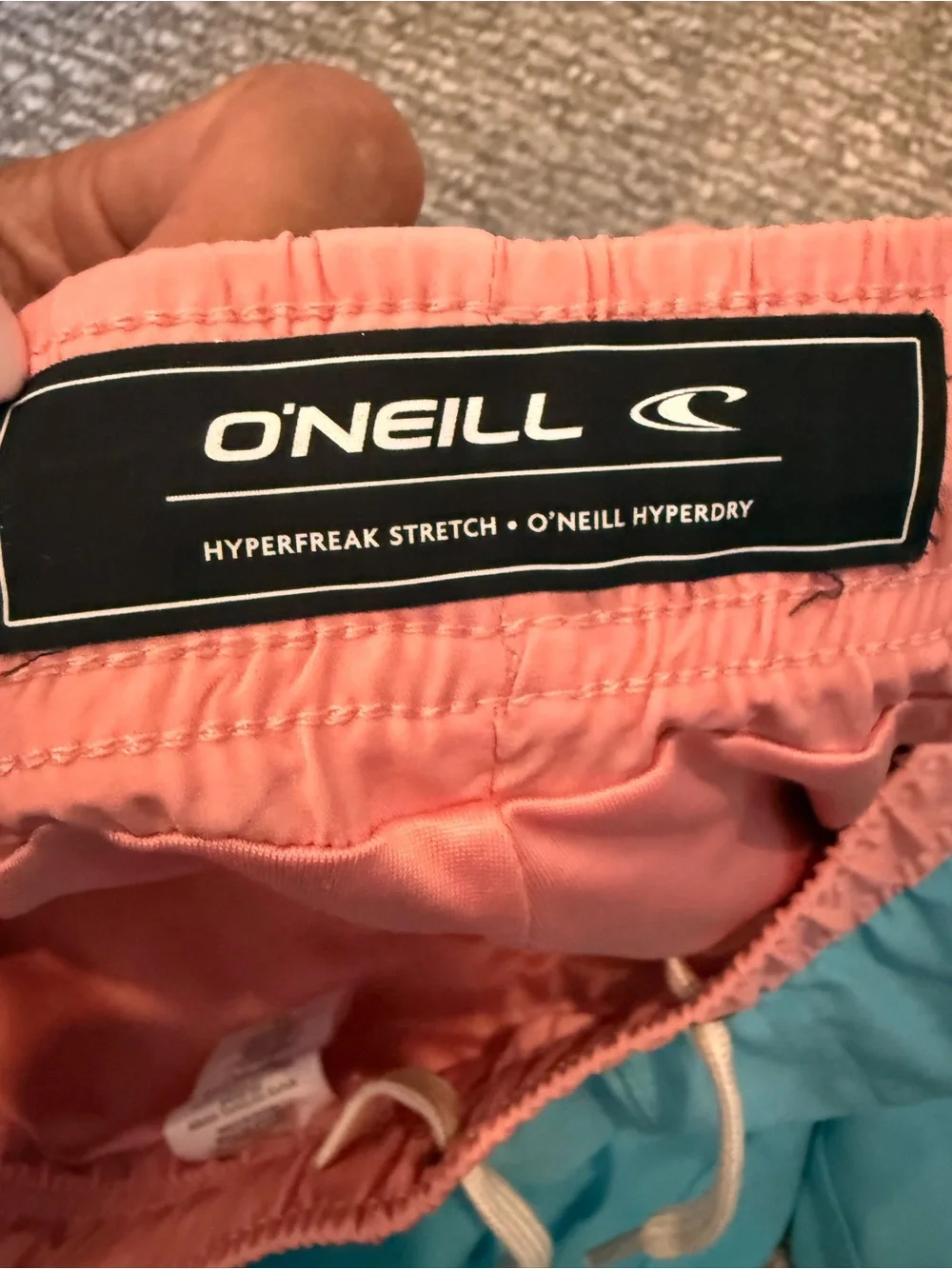 O'Neill Light Aqua Swim Shorts with Black Logo Patch